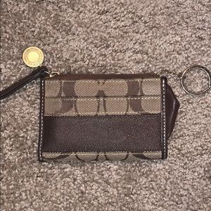 Brown Coach card holder